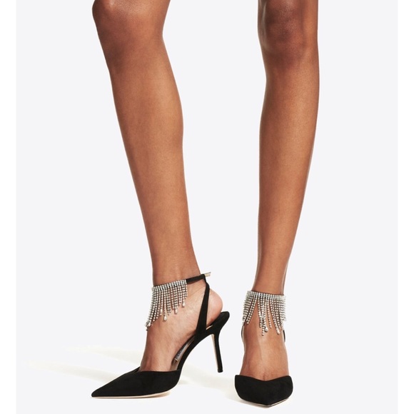 Jimmy Choo Birtie 85 crystal embellished pumps Sz 38 - Picture 8 of 12